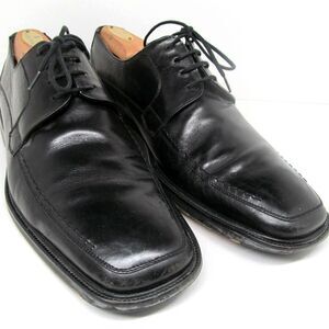 Mezlan Mens Black Apron Toe Derby Shoes Size US 10 Quality Made In Spain